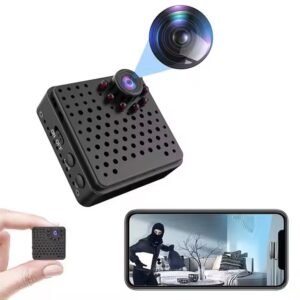 TECHNOVIEW 4k WiFi Small Size Security Camera, Up to 7 Hours Battery Backup, Hd Video Audio Recording, 155° Wide Angle, Night Vision, Motion Detection – Black