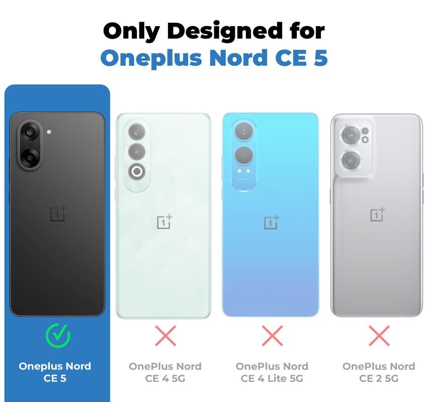 Mr. Case Back Cover for OnePlus Nord CE 5 5G Sleek Frosted Translucent Back Only Compatible with Wireless Magnetic Accessories | Anti-Scratch Shockproof Phone Case - Black - Image 2