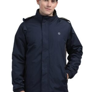 Men’s Waterproof Winter Jacket | Reversible & Removable Hood | 99% Water-Resistant | Heavy-Duty Warm Jacket with 4 Pockets
