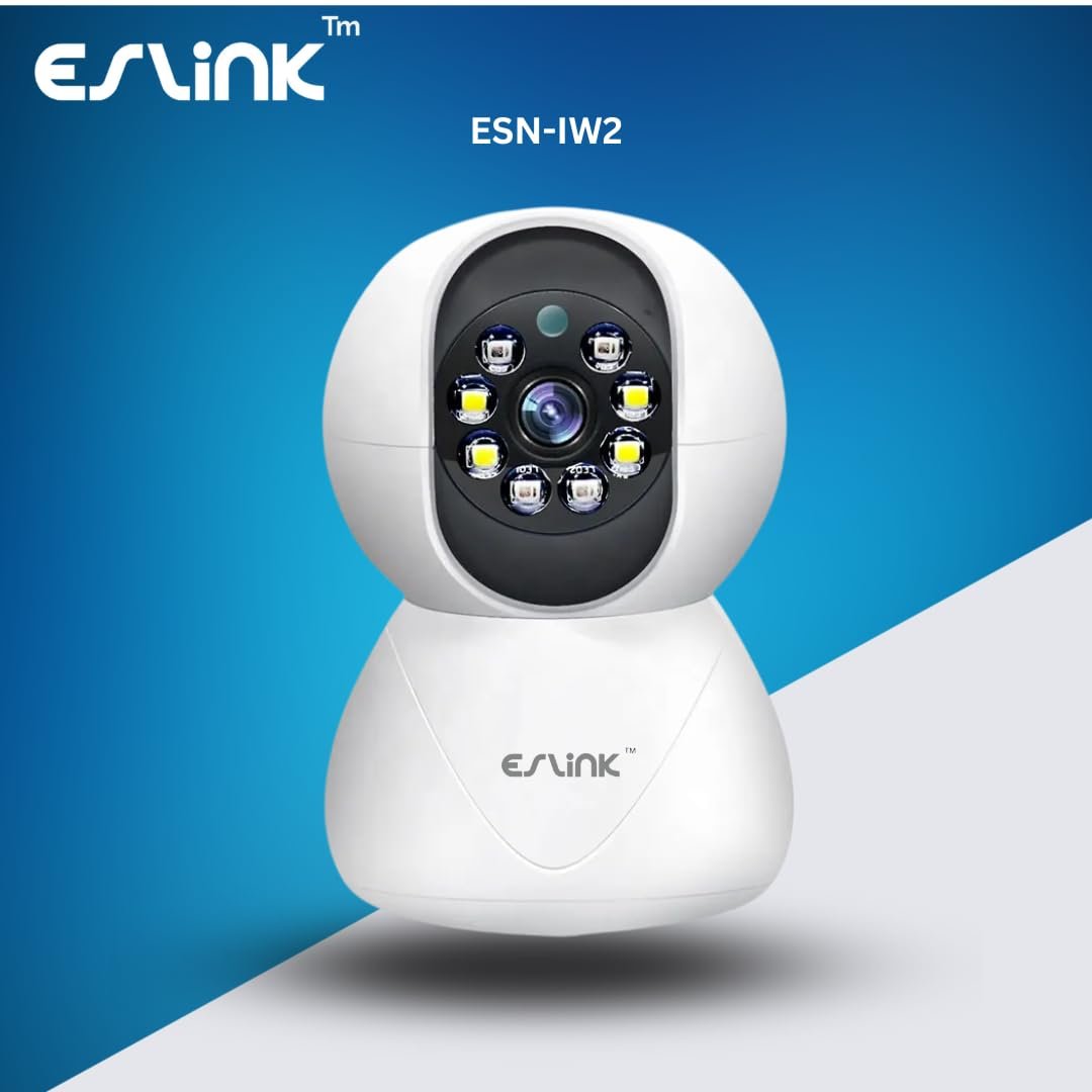 ESLINK Smart 360° (1080p) CCTV Camera,Wi-Fi Indoor Home Security Camera,AI Person Detection,Automatic Alarm,App Alerts,NightPulse Vision,SD & Cloud Storage for Office,Temple Etc - Image 7