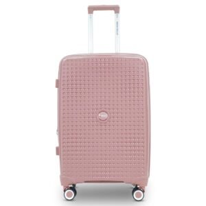 AMERICAN TRAVELLER Tourispro 2.0 Trolley Bag Lightweight Large | Expandable Suitcase | Polypropylene | Travel Luggage Bag |TSA Type Lock | 8 Disc Wheels (24, Dusty Rose (Pink))