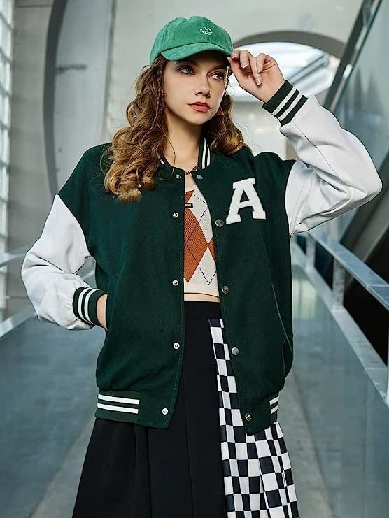 Regular Fit Versity Jacket for Woman - Image 2