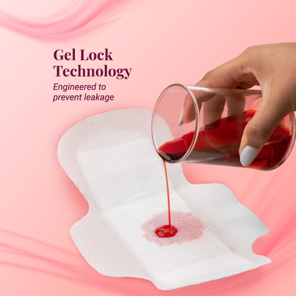 NIINE Naturally Soft Ultra Thin XL+ Sanitary Napkins |320mm Long|Cottony Soft Control Rashes|Long Lasting protection |Suitable for Heavy Flow with Free Biodegradable Disposal Bags (Pack of 1) 50 Pads - Image 5