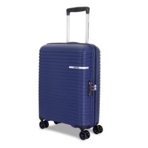 American Tourister Cabin Liftoff+ with TSA Lock & 8 Wheel, 55 CM Small Hard PP Suitcase for Travel/Trolley Bag for Travel/Travel Bag with Double Wheel for Women & Men – Midnight Blue
