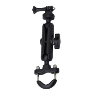 Yellowfin Action Camera Aluminium Alloy Holder Compatible With Gopro Bike Mount With Two 360° Rotational Angle For Bike Motorcycle And Bicycle (Handlebar Attachment)