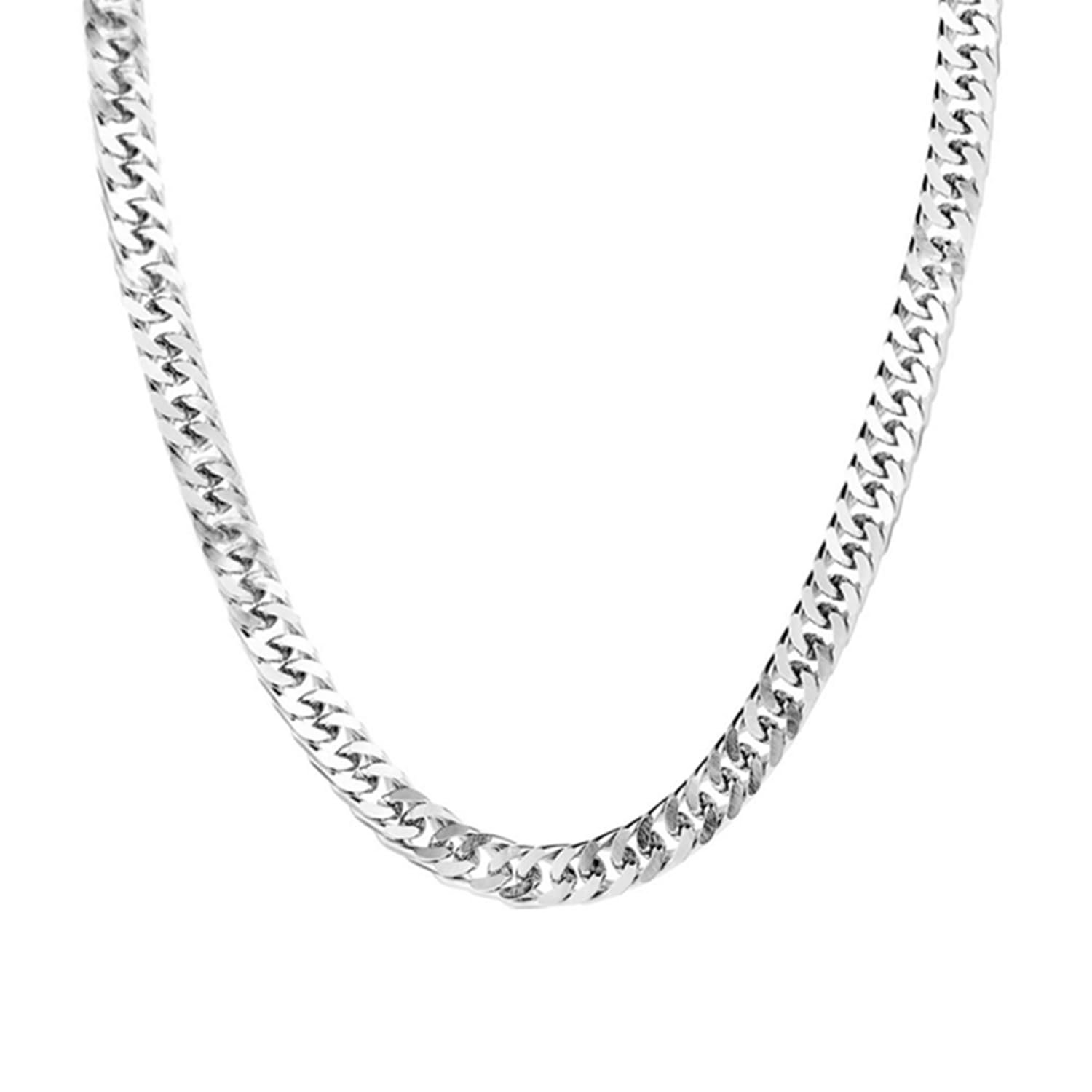 Peora Silver Plated Stainless Steel Cuban Chain Stylish Fashion Jewellery for Men - Image 5