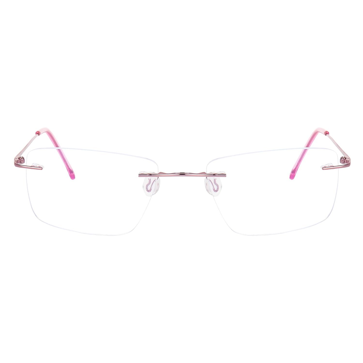 Blue Light Blocking Glasses Anti Blue Ray Unisex Lightweight Rimless Frameless Rectangle Computer Gaming Glasses - Image 3