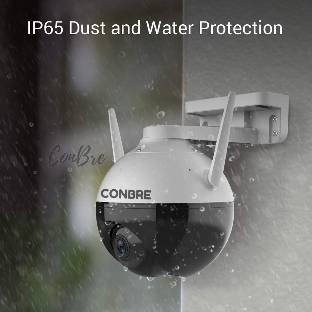 Conbre CruizerX 2MP Outdoor WiFi 1080p Motorized Pan/Tilt Security Camera, Colour Night Vision, IP66 Weatherproof, Auto Cruiser, Motion Detection, Supports Upto 128GB SD Card - Image 4