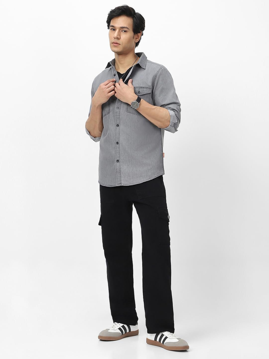 Urbano Fashion Men's Full Sleeve Regular Fit Casual Denim Shirt - Image 5