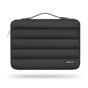 MOSISO 360 Protective 15-15.6 inch Laptop Case, 16 inch Puffy Laptop Sleeve Compatible with MacBook Pro 16, HP, Dell, ASUS, Acer, Lenovo Notebook Computer,Polyester Horizontal Side Open Bag, Black