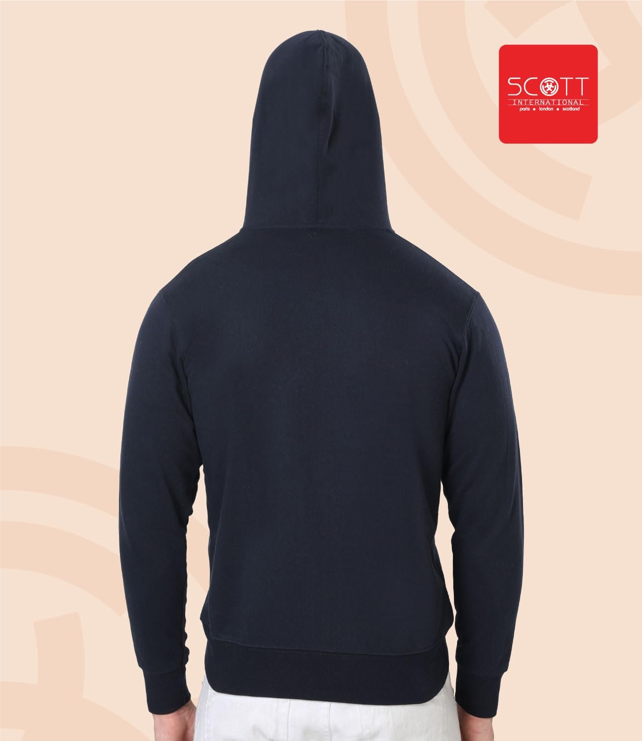 Scott International Men's Hoodies Winter Jacket Sports Gym Cotton Regular Fit Sweatshirt With Zip Bike Stylish (Navy Blue, Small) - Image 3