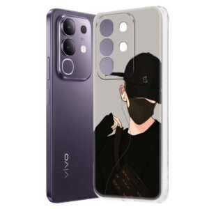 Fashionury Back Cover Case Designer Flexible Soft Back Case Cover for Vivo T4x 5G -D2193