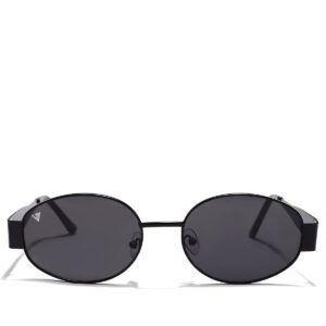 OVERA Oval Metal Sunglasses for Men & Women – Medium Size, UV400 Protection, Refined Metal Frame in Black,Gold, Brown,Green, Silver