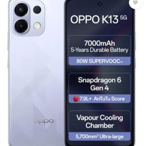 OPPO K13 5G with 7000mAh and 80W SUPERVOOC Charger in-The-Box, ICY Purple (8GB, 128GB)