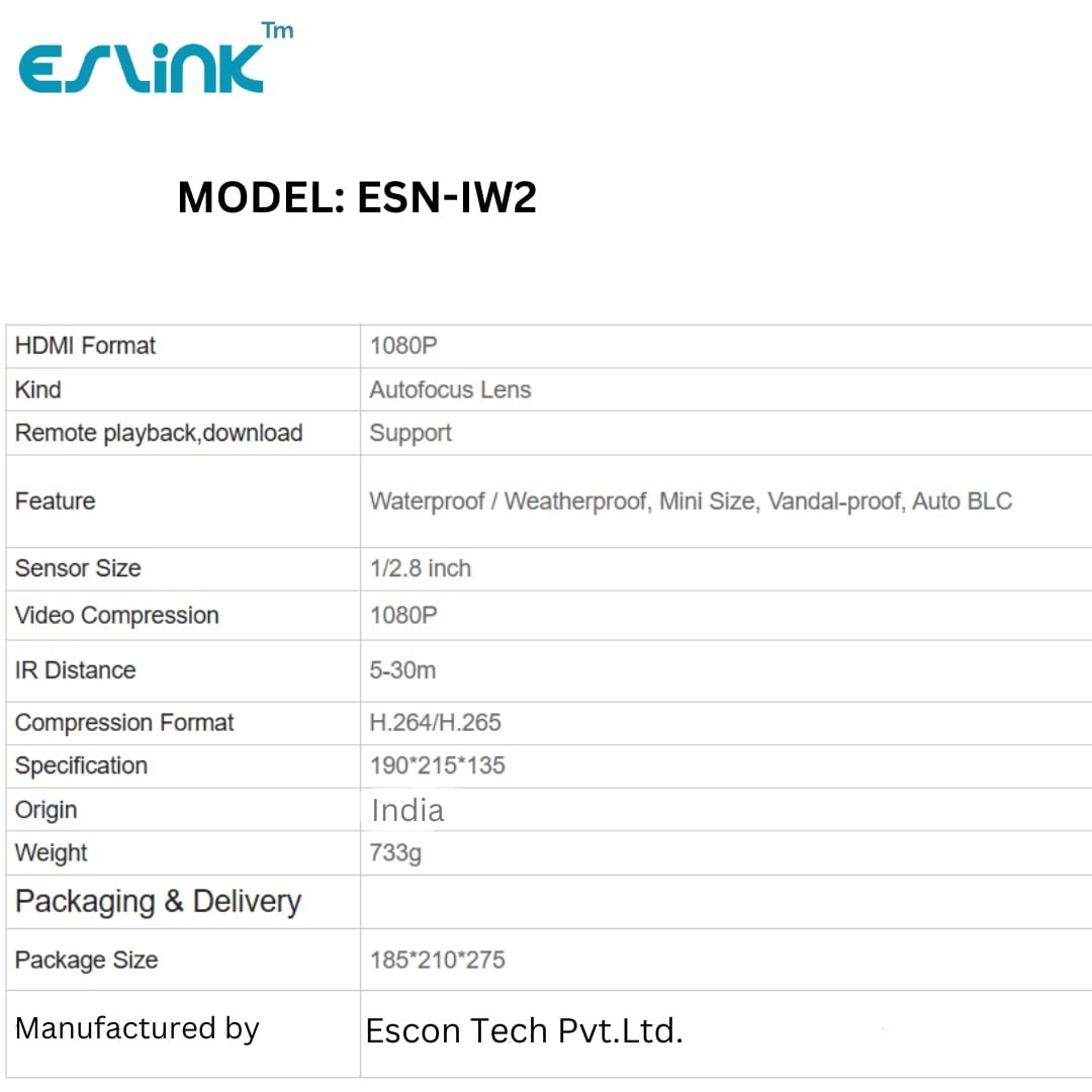 ESLINK Smart 360° (1080p) CCTV Camera,Wi-Fi Indoor Home Security Camera,AI Person Detection,Automatic Alarm,App Alerts,NightPulse Vision,SD & Cloud Storage for Office,Temple Etc - Image 4