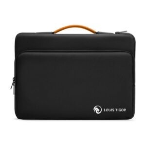 13.3-14-" Laptop Sleeve Bag, Waterproof Case for MacBook Pro, Surface Laptop, ASUS VivoBook, Surface Book, Premium Protective Cover for Business and Travel - Black -Single Pocket