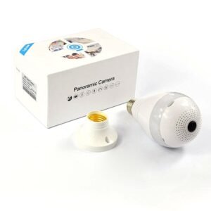 TECHNOVIEW Spy Bulb Camera 1080p WiFi Security Camera,HD Video Audio Recording, 360 Degrees Panoramic View for Home, Office, Motion Detection/Light Vision (Bulb Camera)