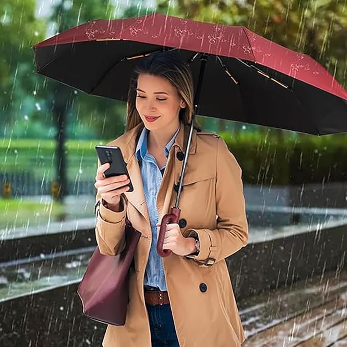Brand Conquer Umbrella Automatic Open Travel Wind Vent,Umbrella big size for men And girls, Umbrellas for rain,Windproof Umberalla Large for Man,Women - Image 5