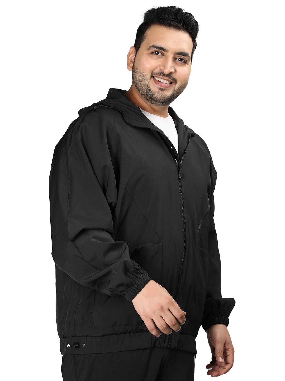 CHKOKKO Men's Polyester Plus Size Winter Sports Windcheater Stylish Zipper Standard Length Winter Sports Jacket - Image 4