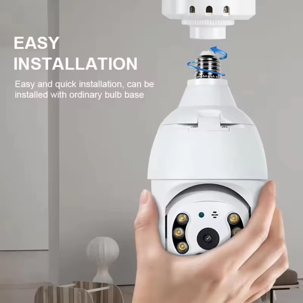 Maizic Smarthome Smart Robo Bulb Camera with Live View 2 Way intercom Sd Card Recording 360 Panoramic View Motion Detection 6 Months Warranty - Image 3