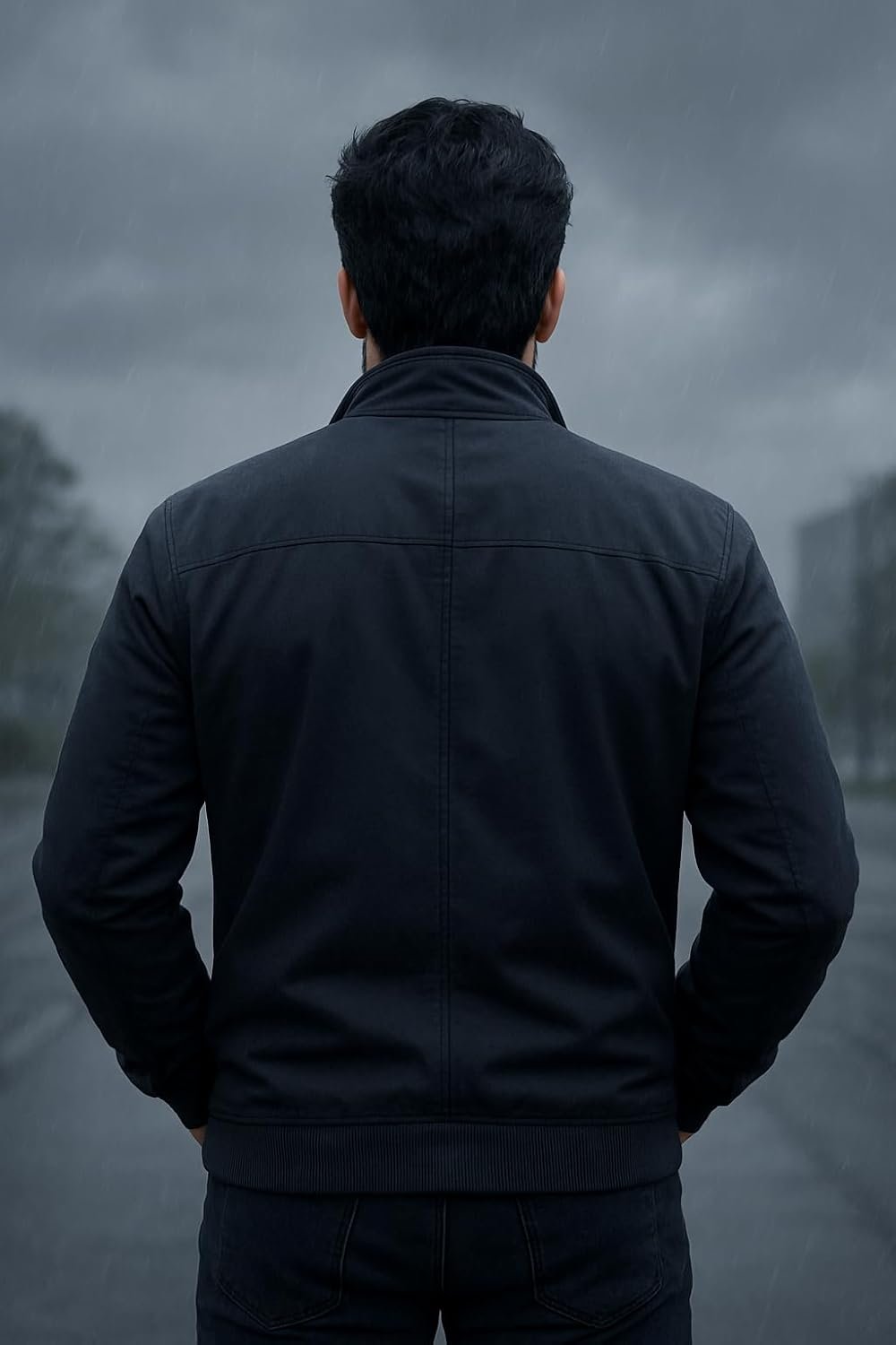 Mens Nylon Jacket | Lightweight Windcheater with Zip Closure & Pockets | Stylish Water-Resistant Jacket for Casual, Travel & Outdoor Wear - Image 4