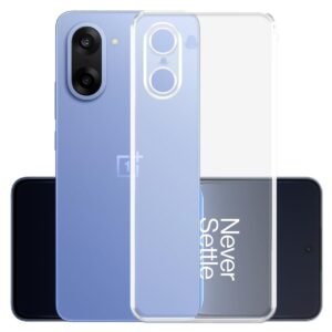 Silicon Back Cover Case for OnePlus Nord CE 5 (5G) (Transparent) Camera Protection with Dust Plug