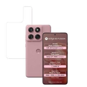 Pinaaki Enterprises Acrylic Screen Guard for Moto Edge 60 Fusion 5G |Edge to Edge Full Back Coverage with Easy Installation Kit – For Back Panel