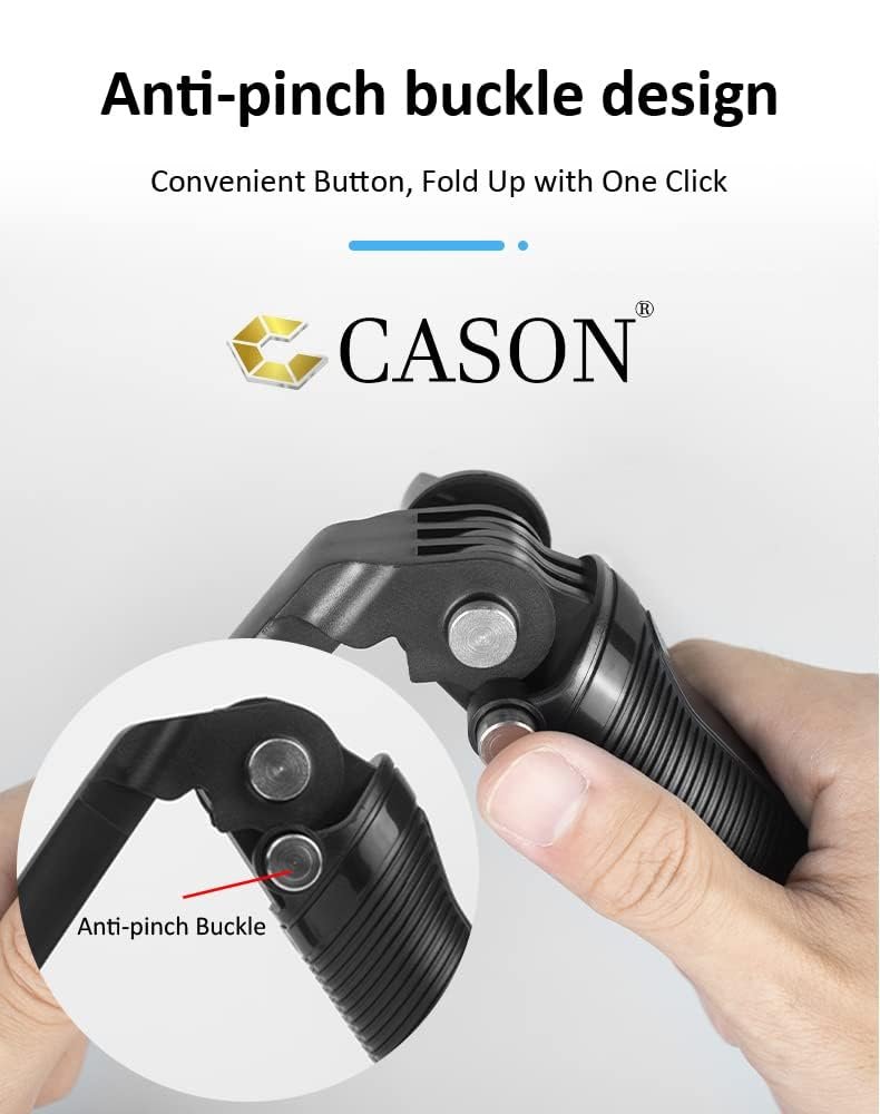 Cason -Monopod/Action Camera Selfi Stick Tripod Monopod / 3-Way Monopod Foldable Camera Stick Compatible with Action Camera Cason CN10 CS6,CN50,GoPro Hero 7/6/5, SJCAM SJ6, SJ7, SJ5000 and All Others - Image 4
