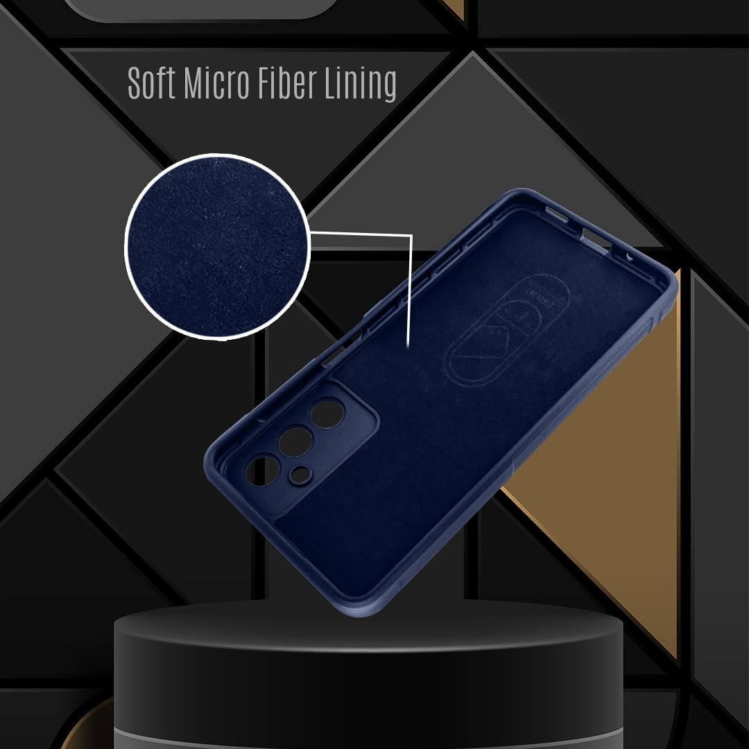 Liquid Silicon Back Cover Case for Motorola Moto Edge 60 Fusion 5G Shockproof Military Grade Protection with Shockproof 10X Bumpers Micro-Fibre Cloth On Inner Side - Blue - Image 5