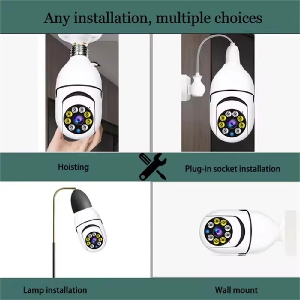 Maizic Smarthome Smart Robo Bulb Camera with Live View 2 Way intercom Sd Card Recording 360 Panoramic View Motion Detection 6 Months Warranty - Image 7