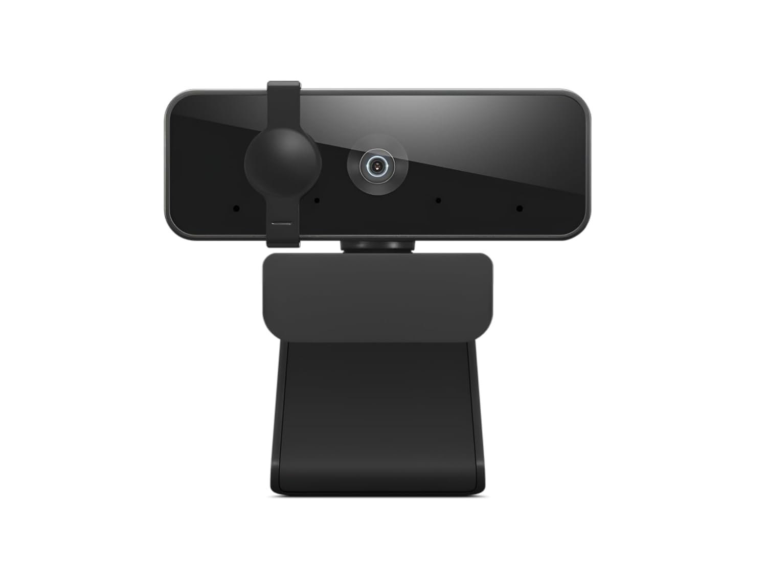 Lenovo FHD USB Webcam with Full Stereo Dual Built-in Mics | FHD 1080P 2.1 Megapixel Digital CMOS Camera |Wide 95 Lens| 360 Rotation | Flexible Mount (4XC1B34802), Black