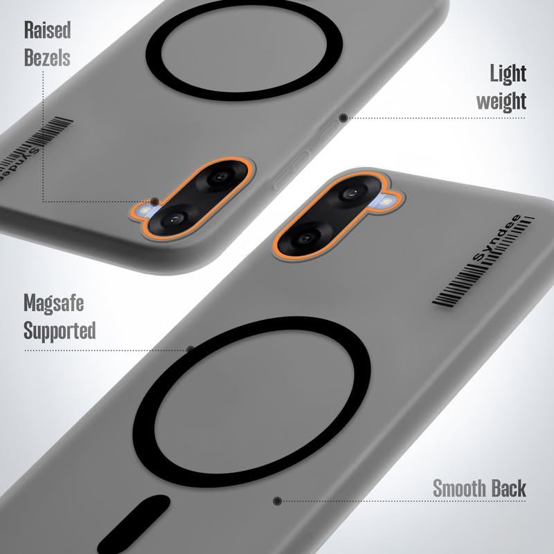 Mr. Case Back Cover for OnePlus Nord CE 5 5G Sleek Frosted Translucent Back Only Compatible with Wireless Magnetic Accessories | Anti-Scratch Shockproof Phone Case - Black - Image 4