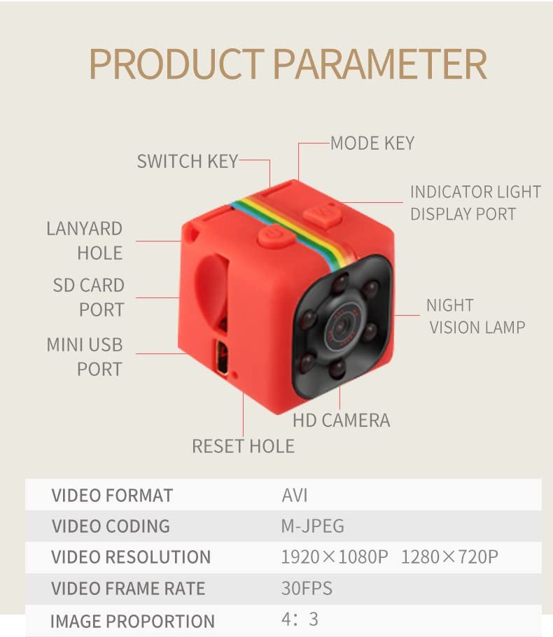 TECHNOVIEW Spy Camera Hidden Mini Spy Camera Wireless 1080P HD Portable Small Camera with Night Vision Nanny Cam for Home Indoor Outdoor Security Small Size (Non WiFi) - Image 7