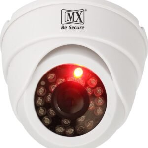 MX Dummy Fake Simulated Infrared IR LED Sensor Dome Wireless Security Camera with Red Light Realistic Looking CCTV Surveillance Security Camera – Pack of 1
