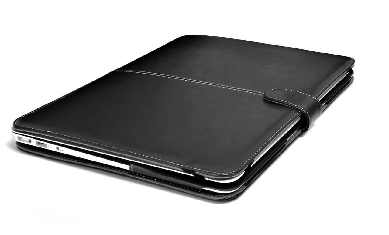 Genuine PU Leather Laptop Case for Lenovo Yoga 7 14-Inch Full Hd IPS 2-in-1 Touchscreen 82Bh004Hin, Black (BK4669) - Image 2