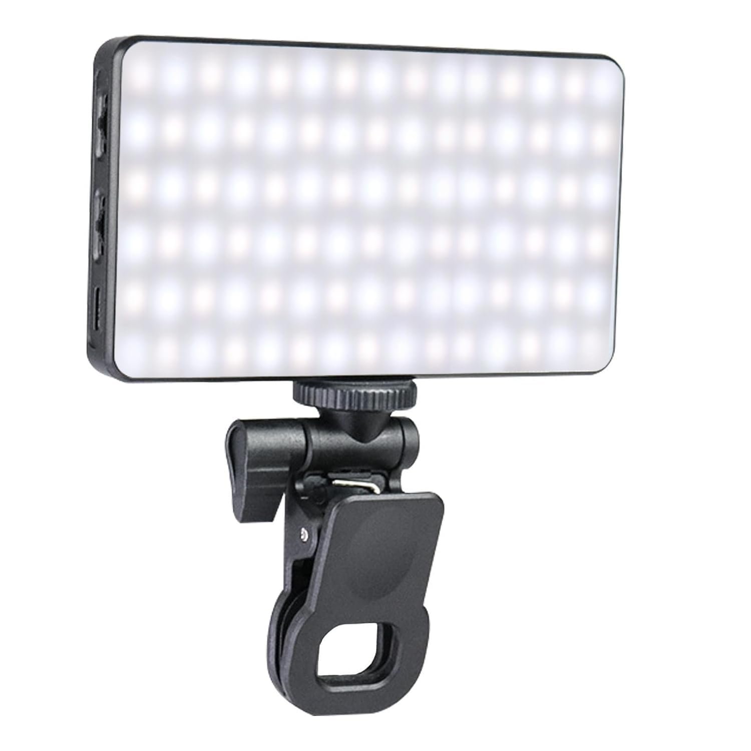 Techzere Portable Selfie Fill Light Video Conference Lighting with Clip & Camera Tripod Adapter Rechargeable 2000mAh, 3 Light Colours & Dimmable. Also Suitable for Product Photography