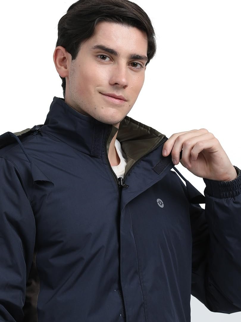 Men's Waterproof Winter Jacket | Reversible & Removable Hood | 99% Water-Resistant | Heavy-Duty Warm Jacket with 4 Pockets - Image 5