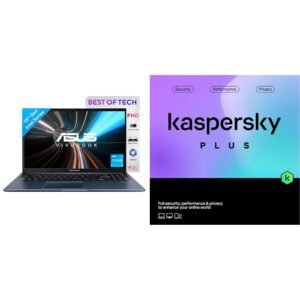 ASUS Vivobook 15, Intel Core i3 13th Gen 1315U, 8GB RAM, 512GB SSD, FHD 15.6", Windows 11, Office Home 2024, Quiet Blue + Kaspersky Plus 1 Device 1 Year (Physical Pack)