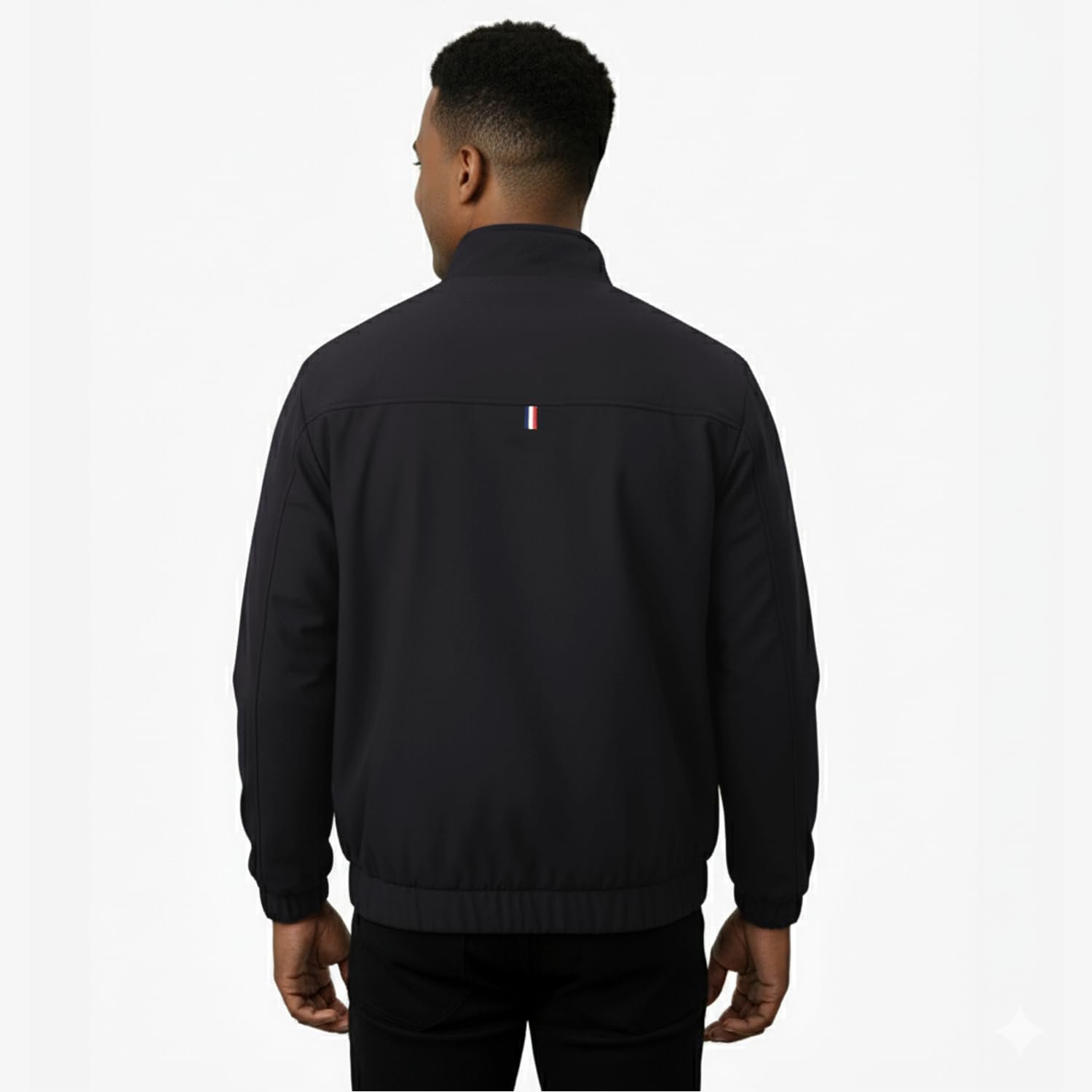 NINQ Solid Green Polyester winter jacket for men | Regular Fit Full Sleeve Sports & Casual Wear | Stand Collar Zipper Closure Lightweight Outerwear with 2 Pockets - Image 4