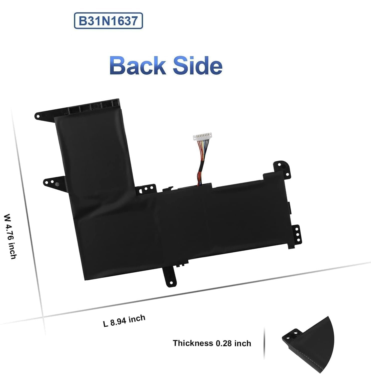 B31N1637 C31N1637 Laptop Battery Compatible for Asus VivoBook 15 S15 S510 S510U S510UA S510UN S510UF S510UQ S510UR X510 X510U S510UQ S510UN S510UR S510UA F510 F510U F510UA F510UQ F510QA X510UA - Image 7