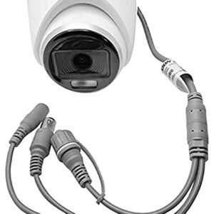 HIK Color-VU DS-2CE70DF0T-PF 2 MP Night Vision Dome Indoor CCTV, Compatible for All HIKVISION 2MP and Above DVRs 3.6 mm Lens and Light Distance 20 m (Wired, White, 1080p)