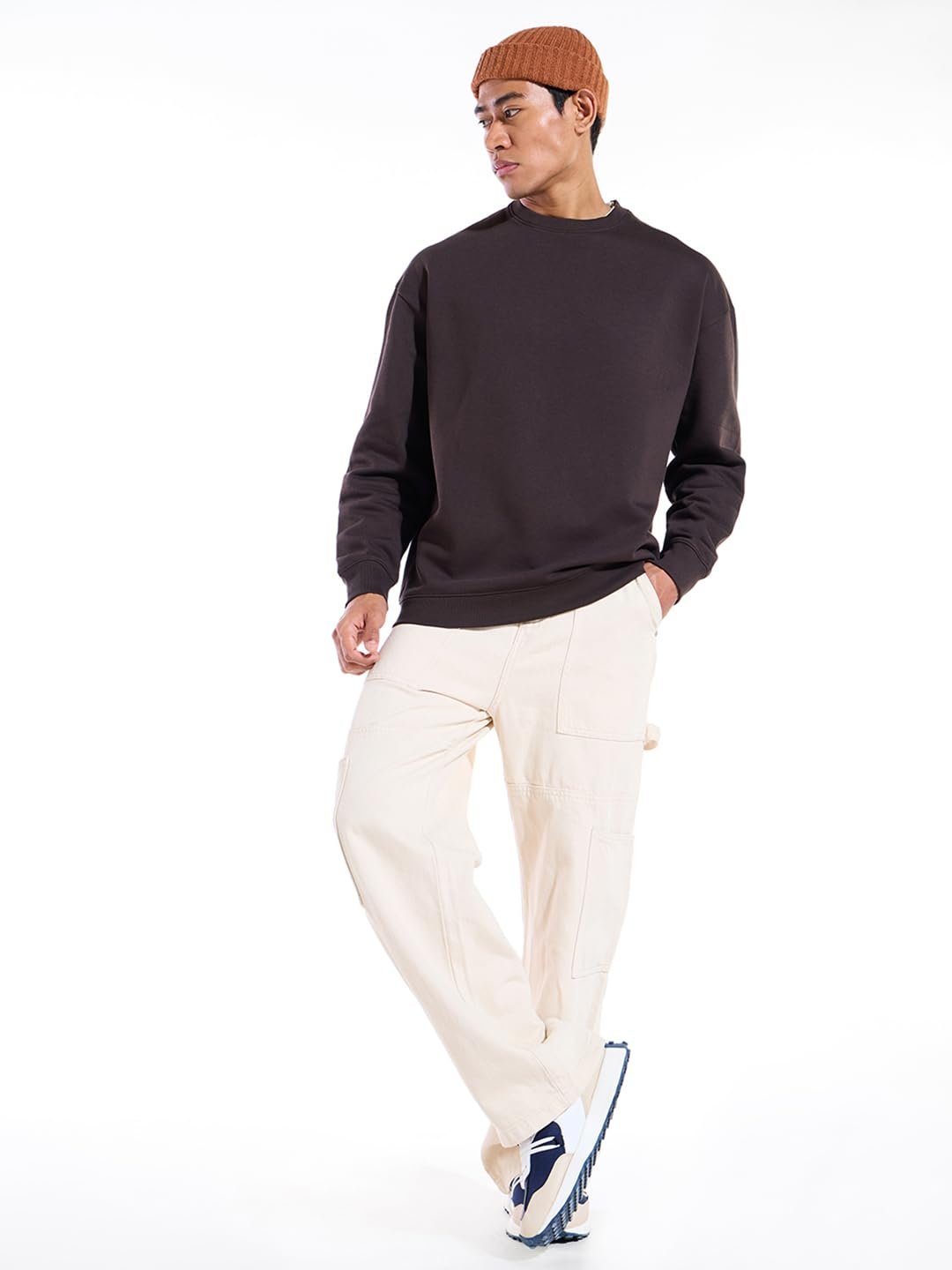 Bewakoof Men's Fleece Oversized Fit Sweatshirt Heavy Duty® 1.0 | Sweatshirt for Man Winter Wear - Image 7