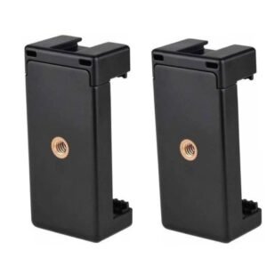 FKU [2PC ] HF-S700 Phone Tripod Mount with Cold Shoe Mount for Microphone LED Light with 1/4” Tripod Screw Compatible with iPhone/Oneplus/Mi/Oppo & Other Smartphones Vlogging Accessories