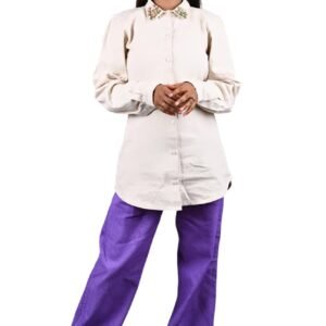 SUZANI Designer Zardozi Embroidery Shirt (100% Hand Embroidery)