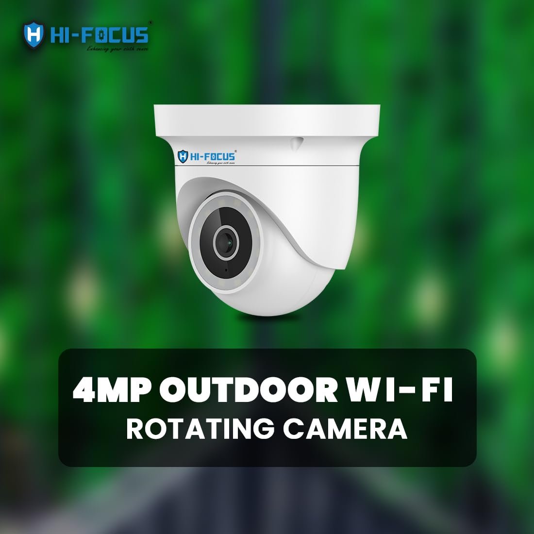 HIFOCUS 4MP WiFi Outdoor Smart Dome Camera,Motion Detection, 2-Way Audio, Rotating Pan from app,Remote Viewing via Mobile App, Cloud Storage Supported - Image 5