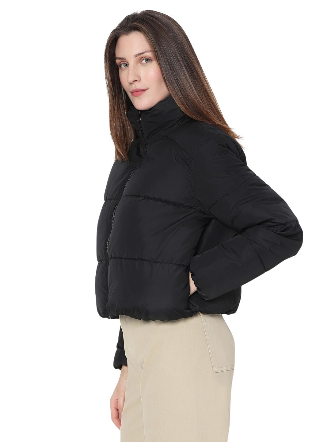 VERO MODA Polyester Women's Standard Length A-Line Coat - Image 3