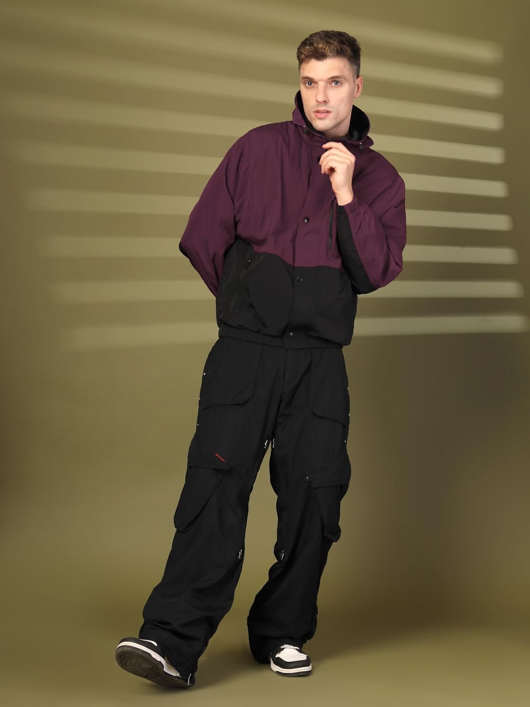 CHKOKKO Mens Stylish Oversized Windcheater Jacket with Zip Closure Lightweight Sportswear for Running Travel Hiking Outdoor and Rainy Season Wear - Image 5