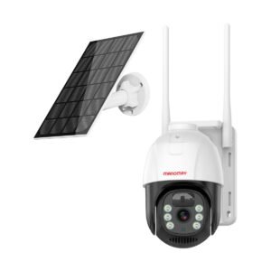 MANOMAY 4G Sim 4Mp Solar Powered CCTV Outdoor Security Camera with Solar Panel Built-in Battery | Surveillance for Agriculture | Remote Area | Construction Site | Garden (4MP 4G Solar Pan Tilt)
