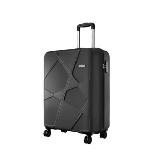 Safari Cabin Pentagon Pro 8 Wheels 55Cm Trolley Bag Hard Case Polypropylene, 360º Wheeling Carry on Luggage for Men & Women, Travel Bag, Suitcase for Travel, Trolley Bags for Travel, Black
