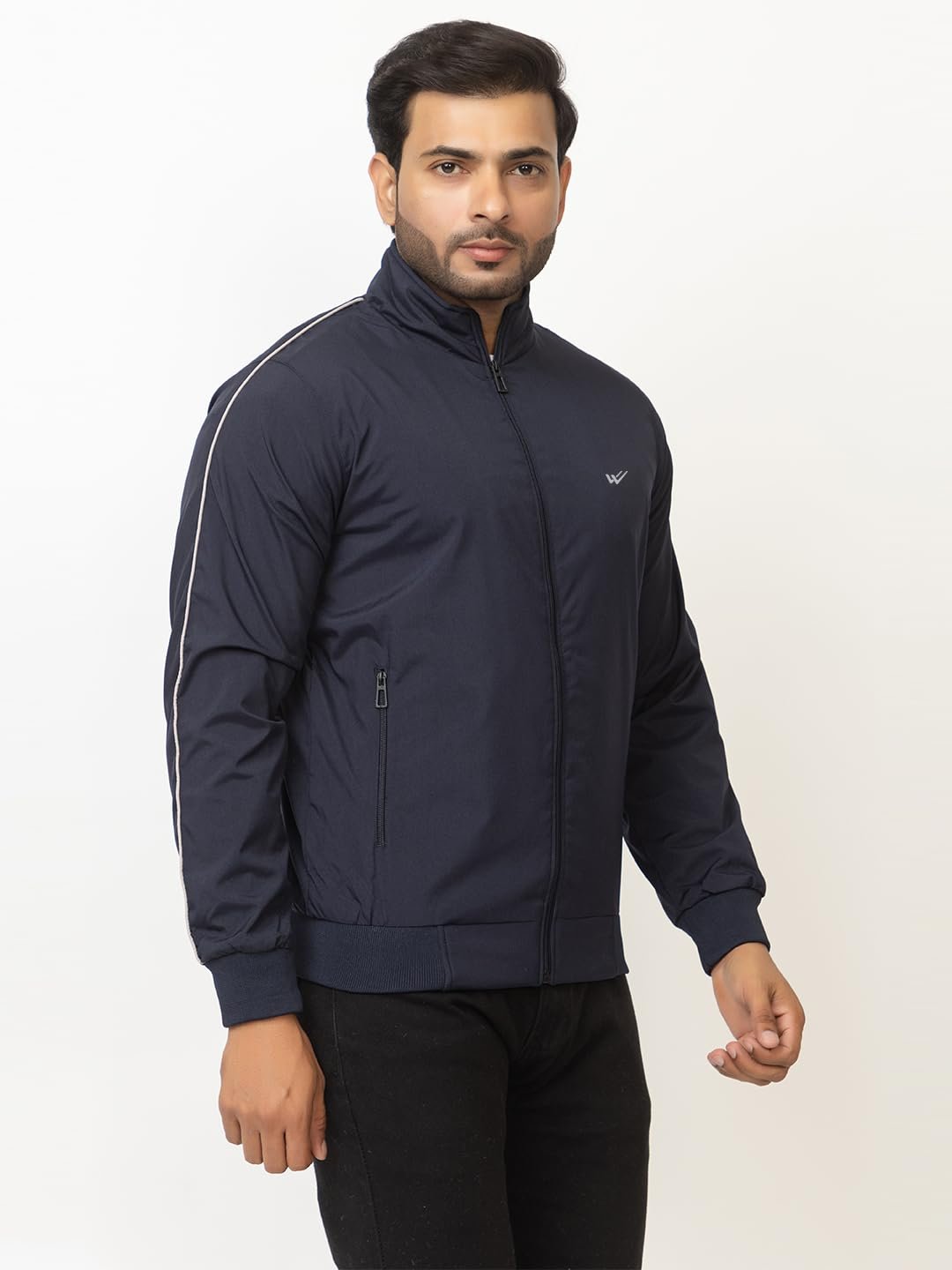 Winter Wear Casual Wear Polyester Full Sleeve Zipper Stylish Solid Men Windchater jacket - Image 4